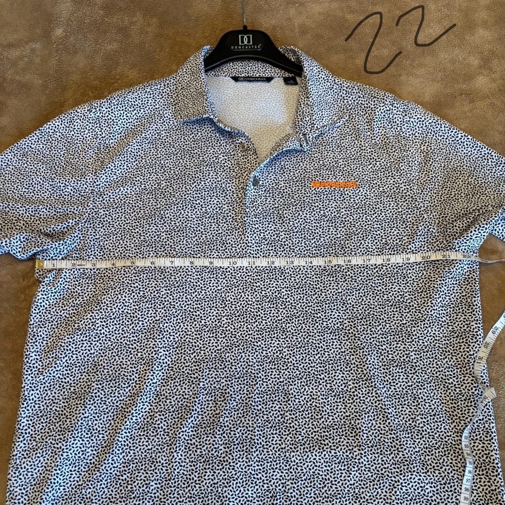 Cutter & Buck Whataburger Black and White Polo Shirt Casual Sporty Design Size L - Picture 7 of 8